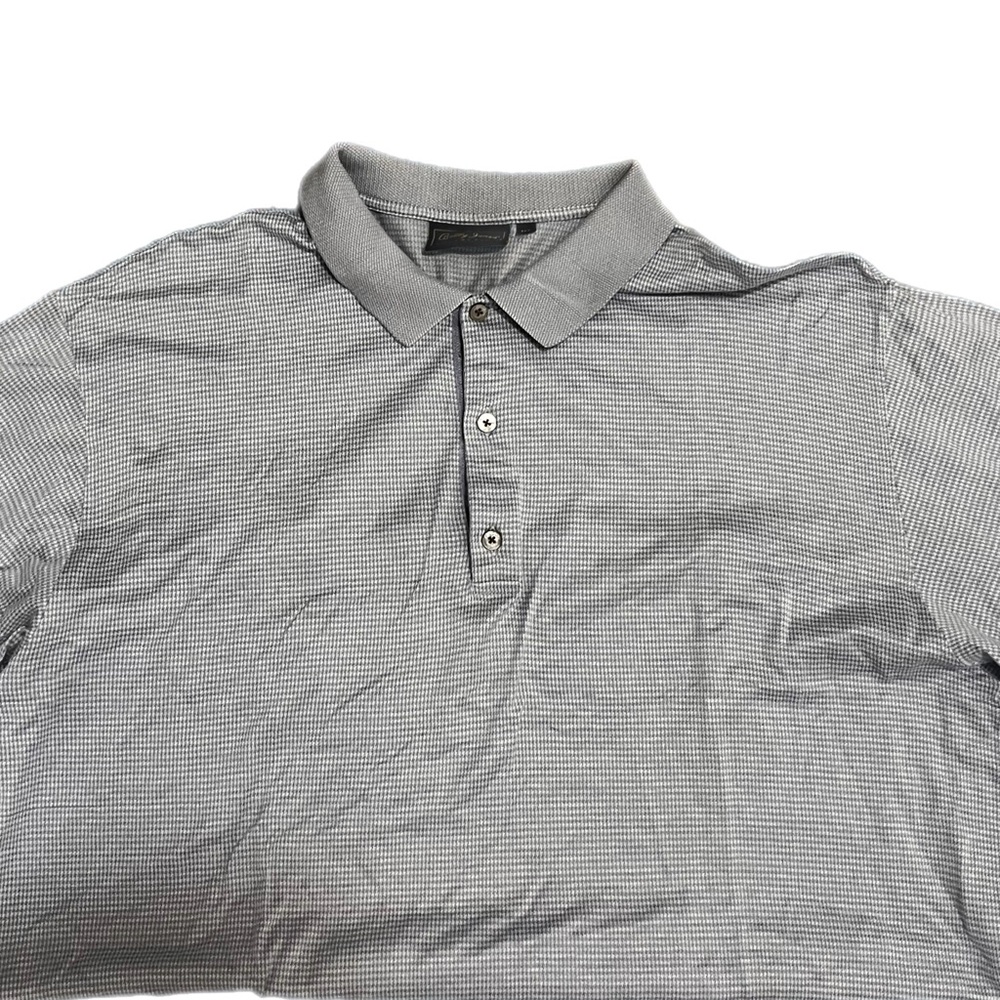 Bobby Jones Collection Light Blue Houndstooth Golf Polo Shirt Size XL